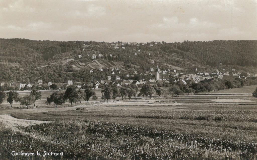 Blick auf Gerlingen von Norden (ca. 1955)