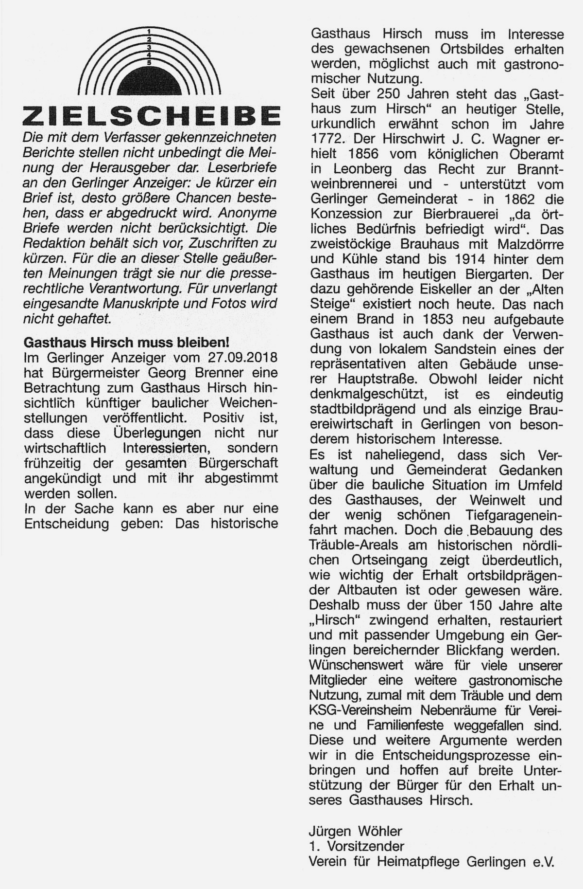 Gerlinger Anzeiger - Zielscheibe