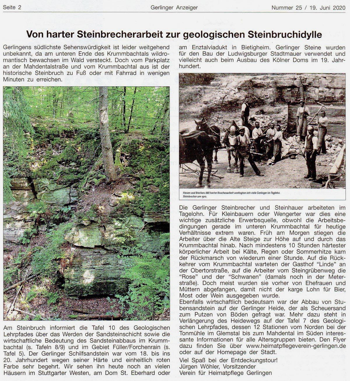 Gerlinger Anzeiger vom 19.06.2020