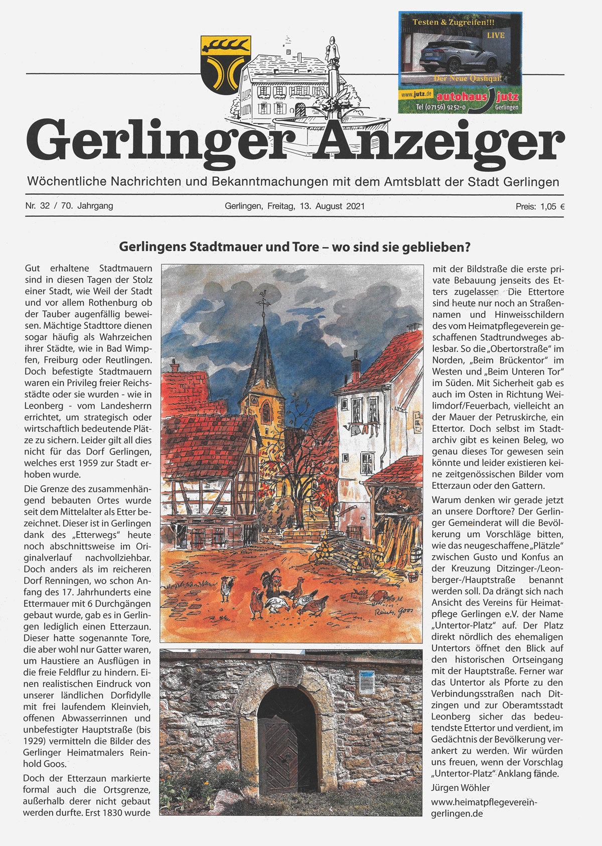 Gerlinger Anzeiger vom 13.08.2021