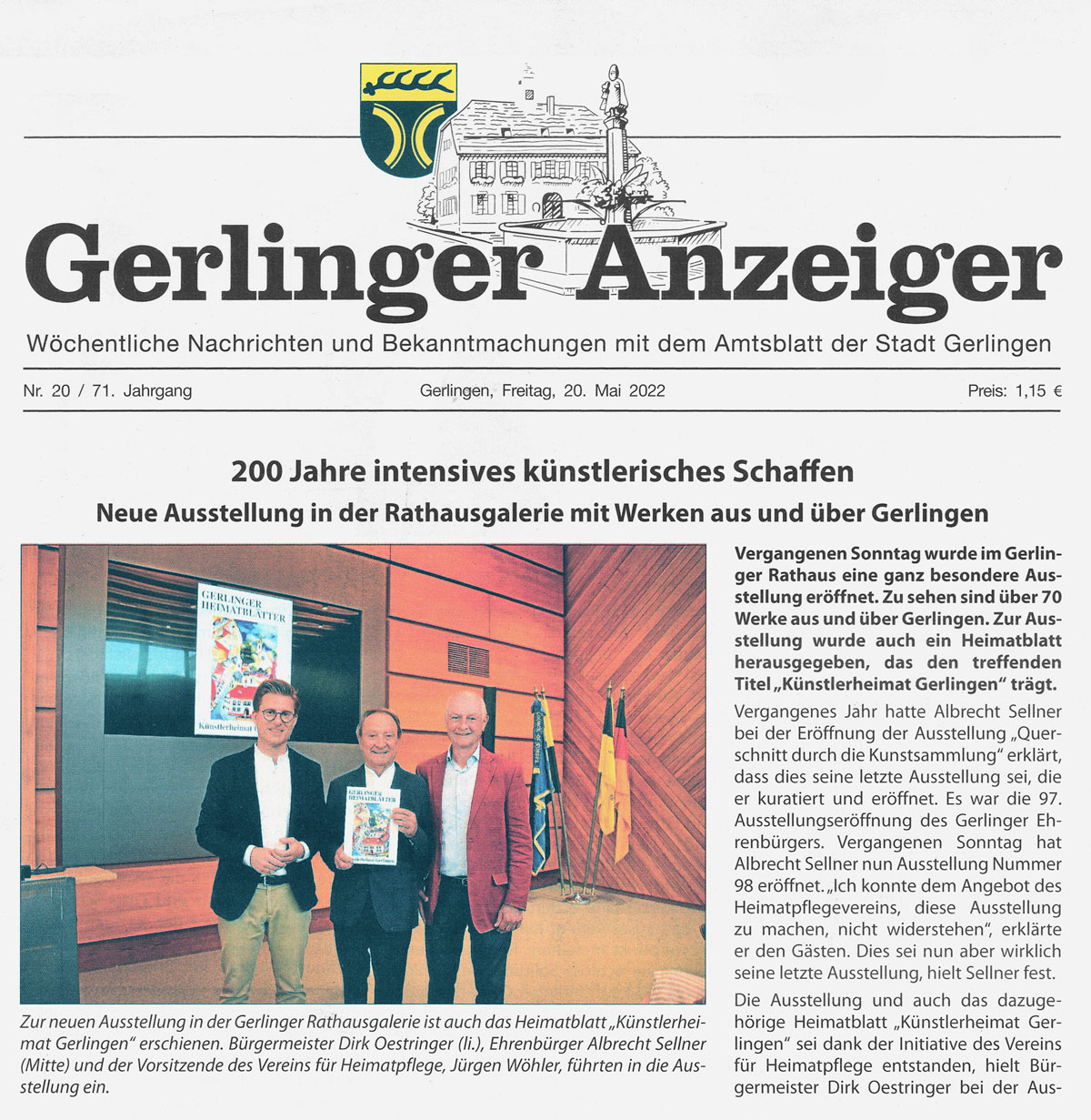 Gerlinger Anzeiger vom 20.05.2022