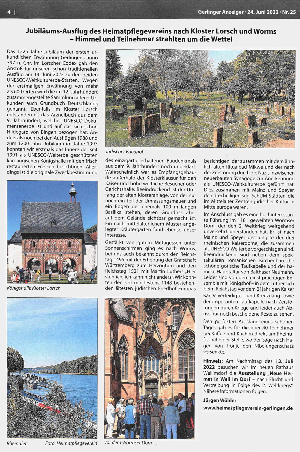 Gerlinger Anzeiger vom 24.06.2022